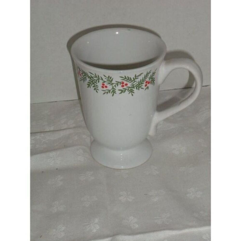 Martha Stewart Winter Jubilee Footed Coffee Mug Cup (s)